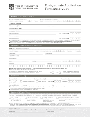 Postgraduate Application Form