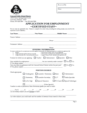 Report writing sample for students pdf - Received By: Date: Concord Public School District 10920 Heber Springs Road North Concord, Arkansas 72523 Phone: 8706683844 Fax: 8706683380 APPLICATION FOR EMPLOYMENT CERTIFIED STAFF Do not omit any applicable item - concord k12 ar