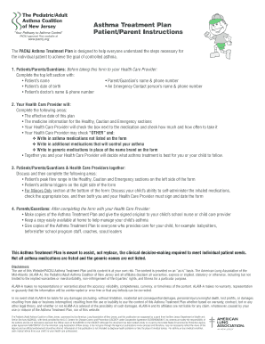 Asthma Treatment Plan