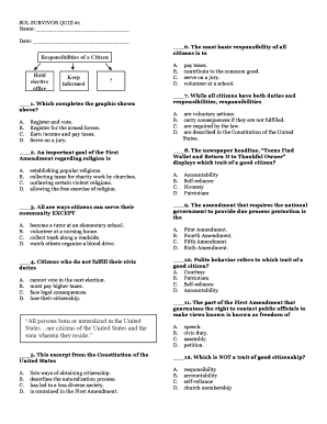 SOL Survivor Quiz #1