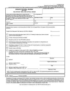Request for Oral Hearing