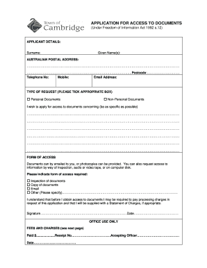 Freedom of Information Request Form