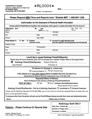 Authorization for Disclosure of Personal Health Information