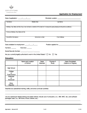 Employment Application Form