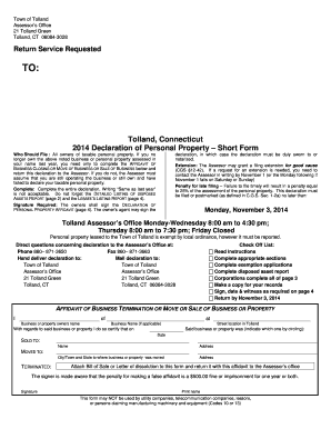 2014 Connecticut Personal Property Declaration