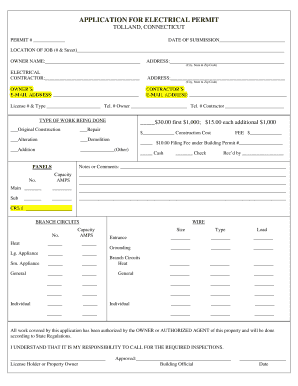 Electrical Permit Application