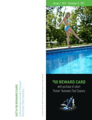 Pentair Pool Cleaner Rebate Form