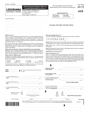 Louisiana Withholding Tax Form L1