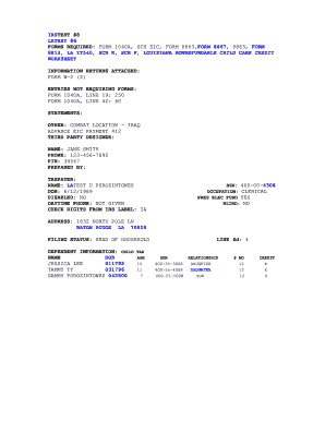 US Federal Tax Return Form 1040A
