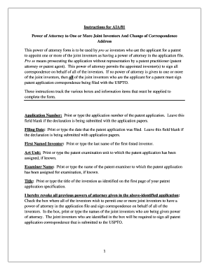 AIA/81 Power of Attorney Form
