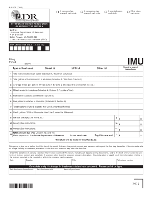 Louisiana Interstate Motor Fuels Quarterly Tax Return