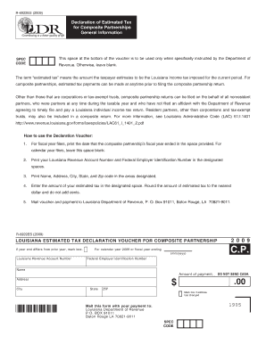 Louisiana Estimated Tax Declaration Voucher for Composite Partnerships