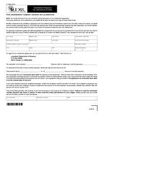 Louisiana Installment Request for Individual Income