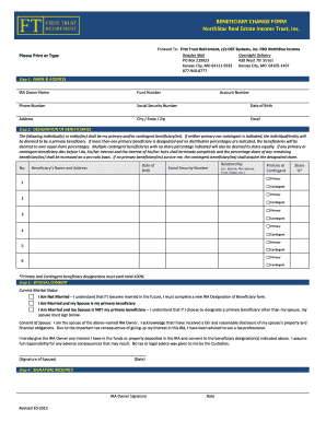 Beneficiary Change Form