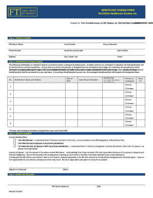 Beneficiary Change Form