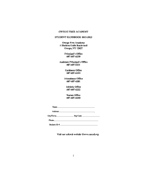 Student Handbook 2011-2012