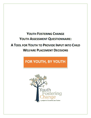 Youth Assessment Questionnaire for Child Welfare Placement