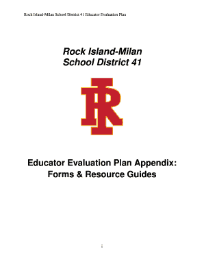 Rock IslandMilan School District 41 Educator Evaluation Plan