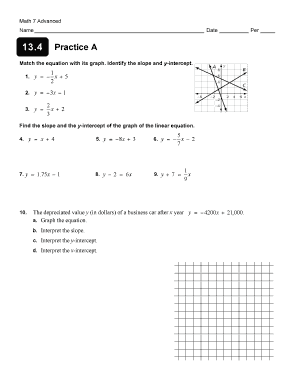 Math 7 Advanced Practice Worksheet