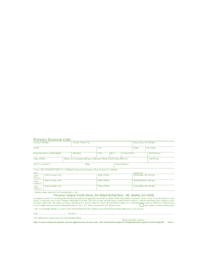 Powerco Federal Credit Union Membership Application