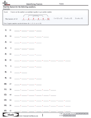 Math Worksheet