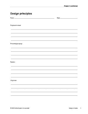 Design Principles Worksheet