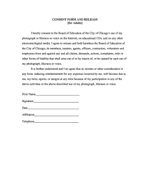 Chicago Board of Education Media Consent Form