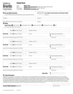 Employee Benefits Corporation Claim Form