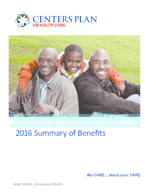 Centers Plan Medicare Advantage Care Summary of Benefits