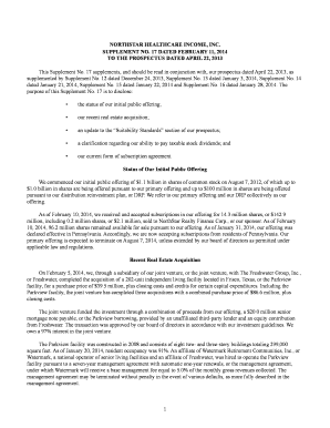 NorthStar Healthcare Income Subscription Agreement
