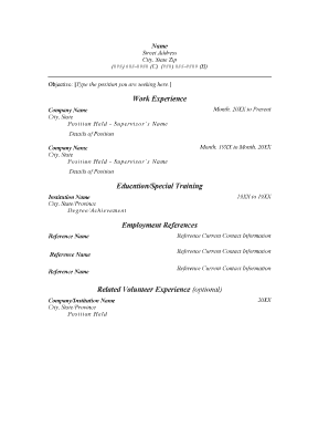 Resume Template