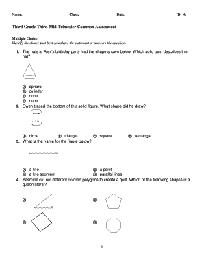 Third Grade Third-Mid Trimester Common Assessment