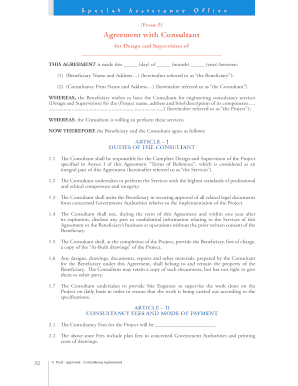 Consultant Agreement for Design and Supervision