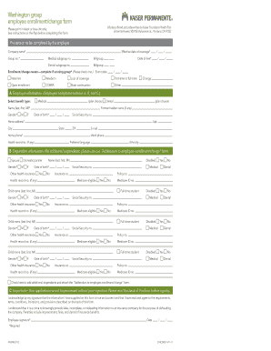 Employee Enrollment Change Form