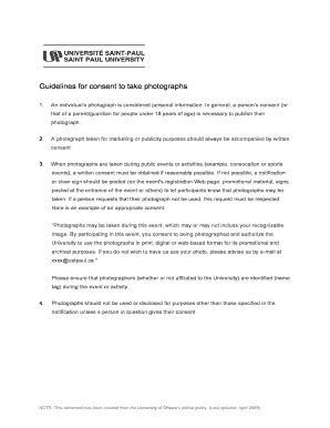 Photography Consent Form