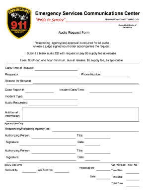 Emergency Services Audio Request Form