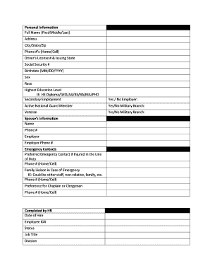 Employee Information Form