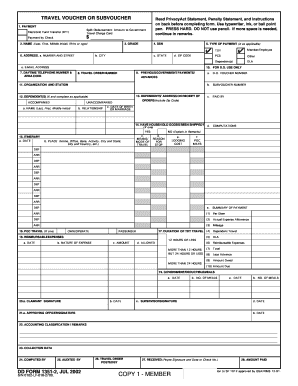 US Military Travel Voucher Form