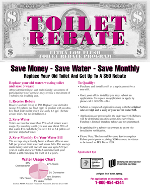 California Ultra Low Flush Toilet Rebate Application