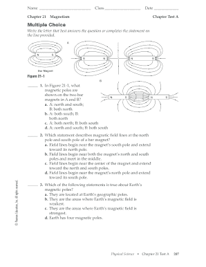 Chapter 21 Magnetism Test