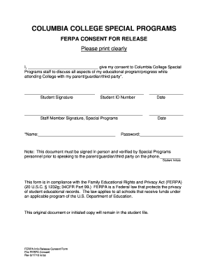 FERPA Consent Form