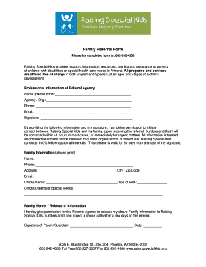 Family Referral Form