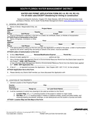 Water Use Permit Application Form