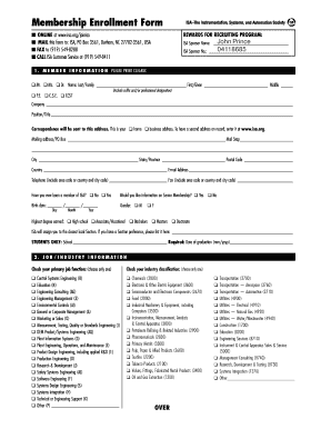 ISA Membership Enrollment Form