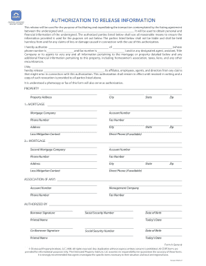 Authorization to Release Information