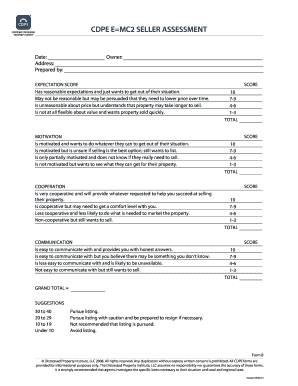 CDPE Seller Assessment Form