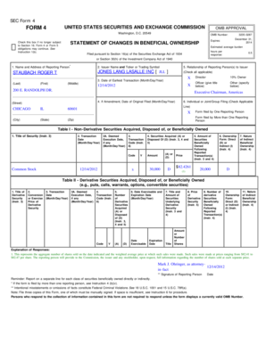 SEC Form 4 Statement of Changes in Beneficial Ownership