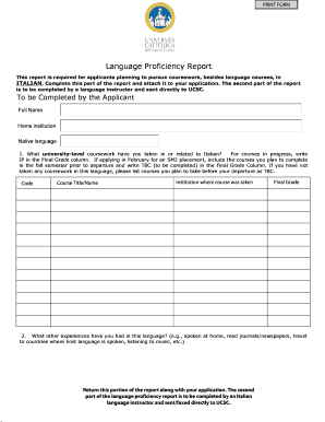 Language Proficiency Report