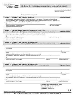 Attestation des frais engagés pour une aide personnelle à domicile