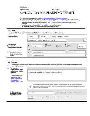 Application for Planning Permit